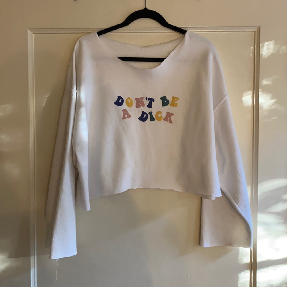 Don’t Be A Dick graphic cropped sweatshirt